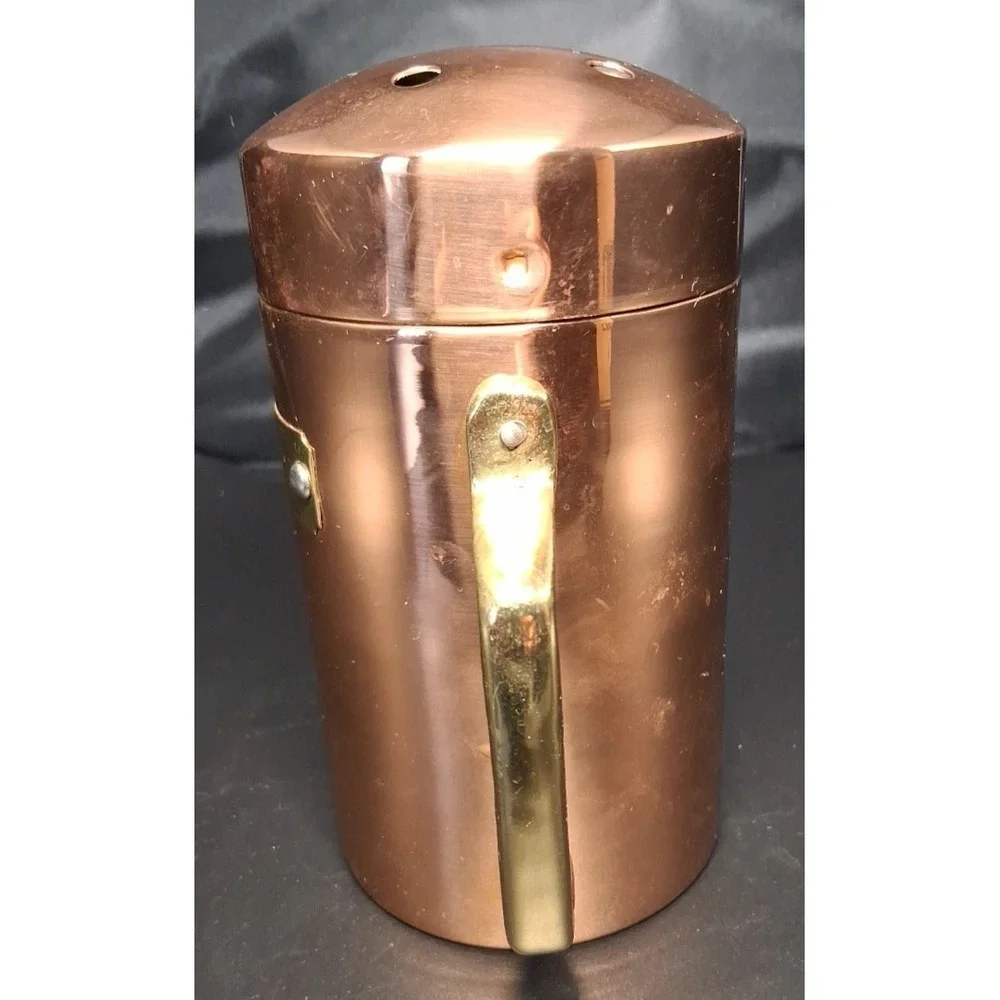 Vintage Solid‎ Copper And Brass Cheese Shaker Himark Ent, NY 6